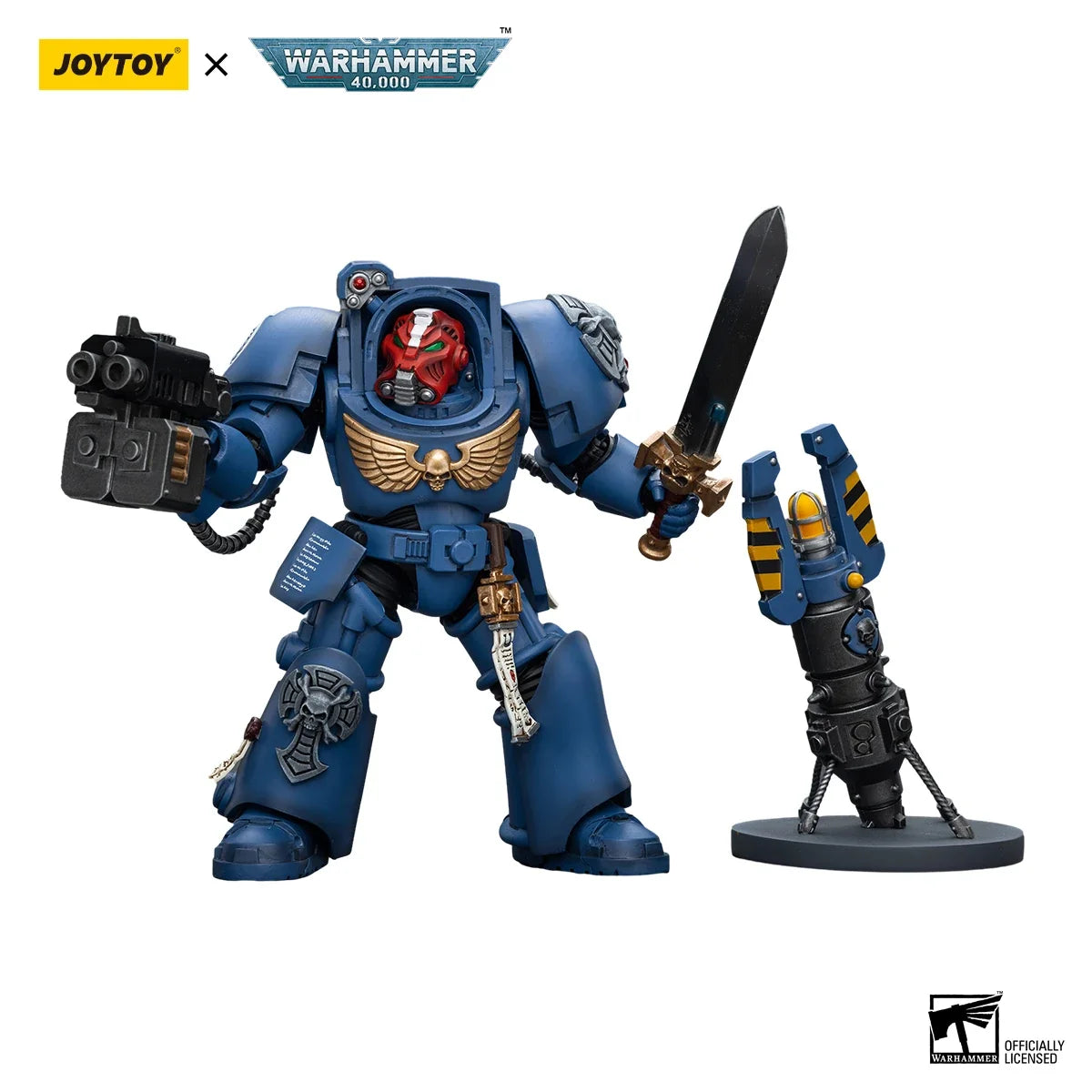 JOYTOY Warhammer 40K 1/18 Action Figures Ultramarines Terminator Squad Storm Bolter Assault Cannon  Anime Model Toys Gift