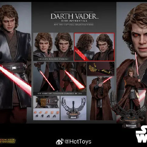 1/6 Hot Toys Enchanted Anakin DX47AE Action Figures Hottoys Star Wars Ht Skywalker Sith Apprentice DX47AE Transplant Toys Gift