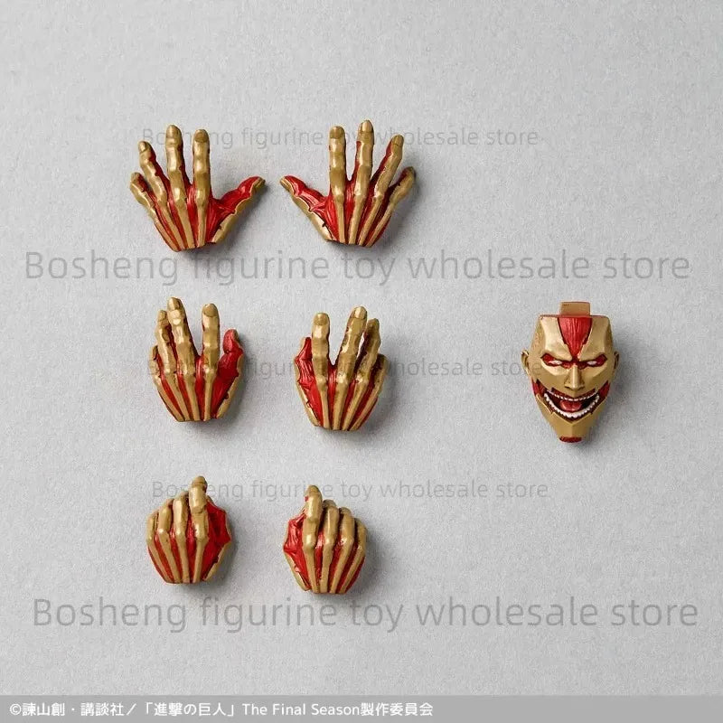 Original Kaiyodo Attack on Titan Amazing Yamaguchi Revoltech NR069 The Armored Titan Reiner Braun Anime Action Figure Model
