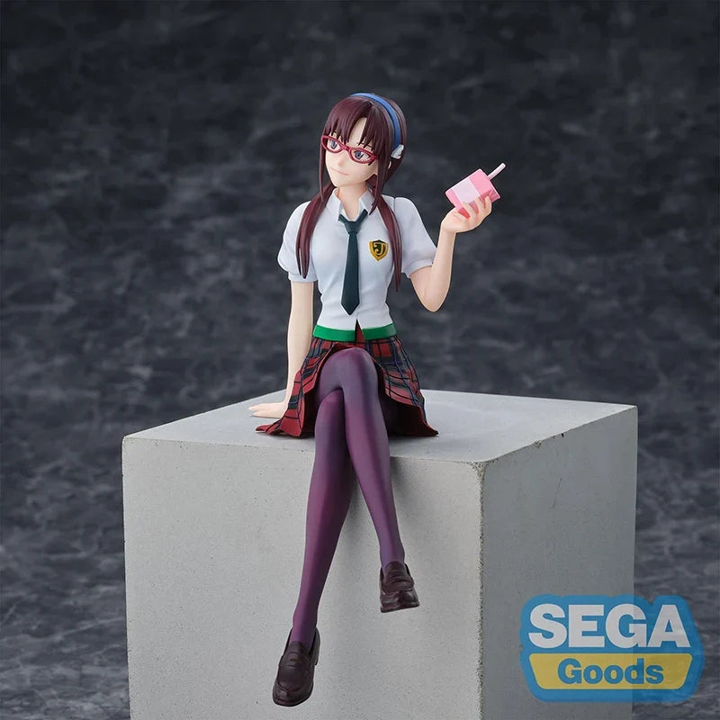 SEGA PM EVANGELION:3.0+1.0 Makinami Mari Illustrious ~School Uniforms Ver.~ PVC 14CM Anime Action Figures Model Collection Toy