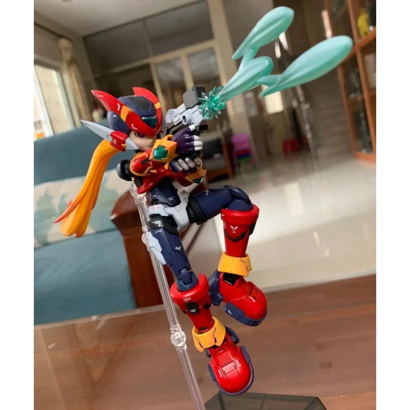 Genuine Eastern Model Rockman Zero Mega Man Dwn 17cm Assembly Model With Bracket Action Toy Figures Kids Gifts In Stock