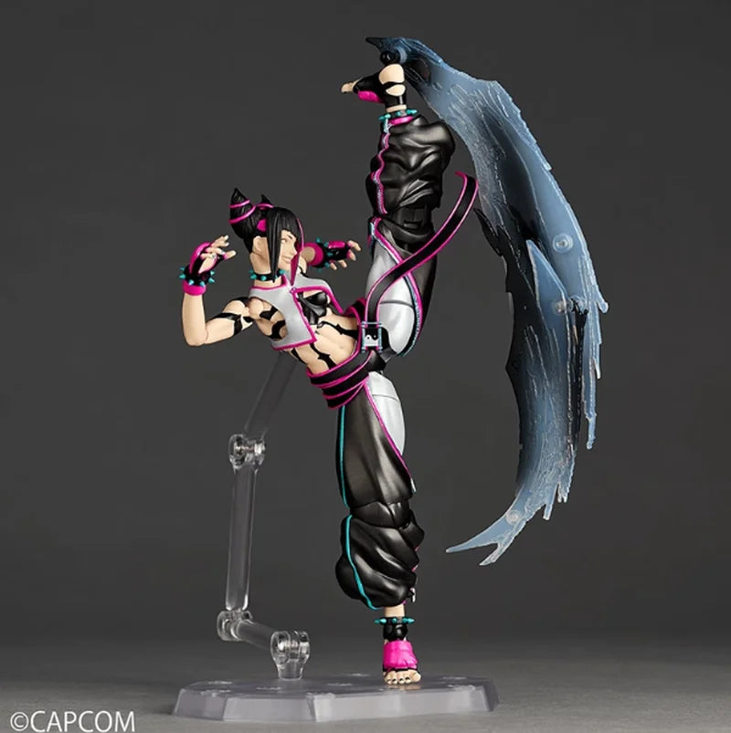 Original Kaiyodo Rinsen Technology Amazing Yamaguchi Style Street Fighter Juri Anime Action Figure Model Toy Collection Gift