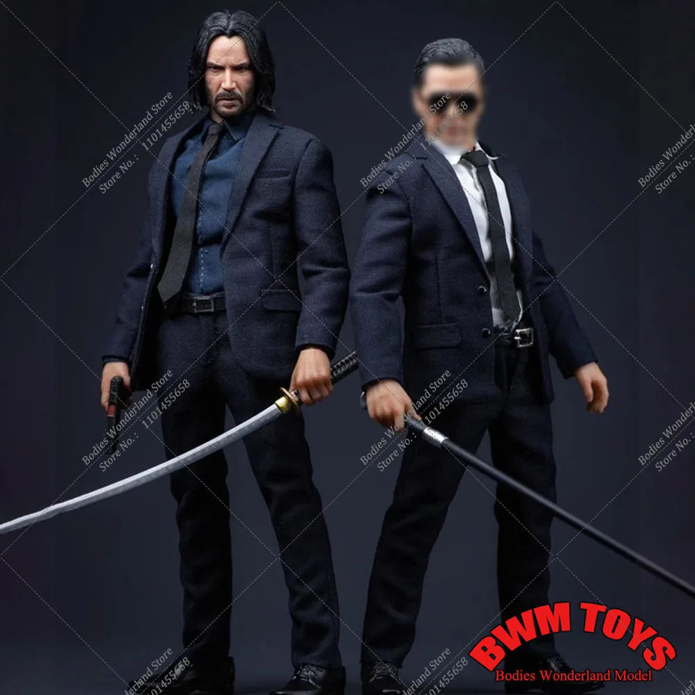 AT custom 1/12 Scale Classic Movie Characters Keanu Reeves John Wick  Donnie Yen Full Set 6" Full Set Action Figure Body Model