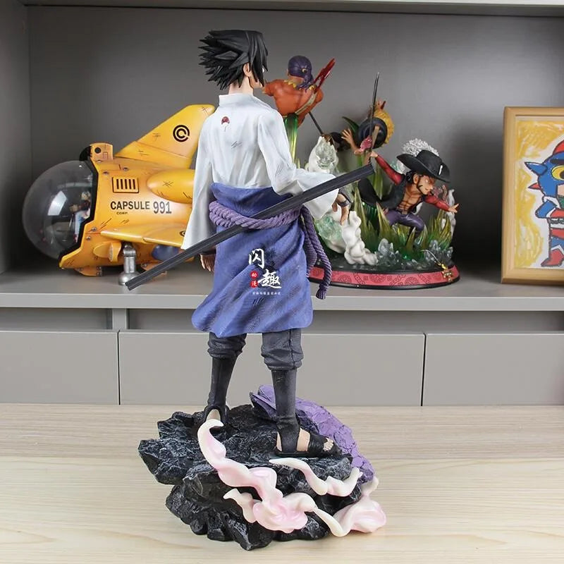 Naruto Uchiha Sasuke Curse 1/6 42CM Action Figures Cartoon Anime GK PVC Model Doll Collectible Statue Boy Toys For Children Gift