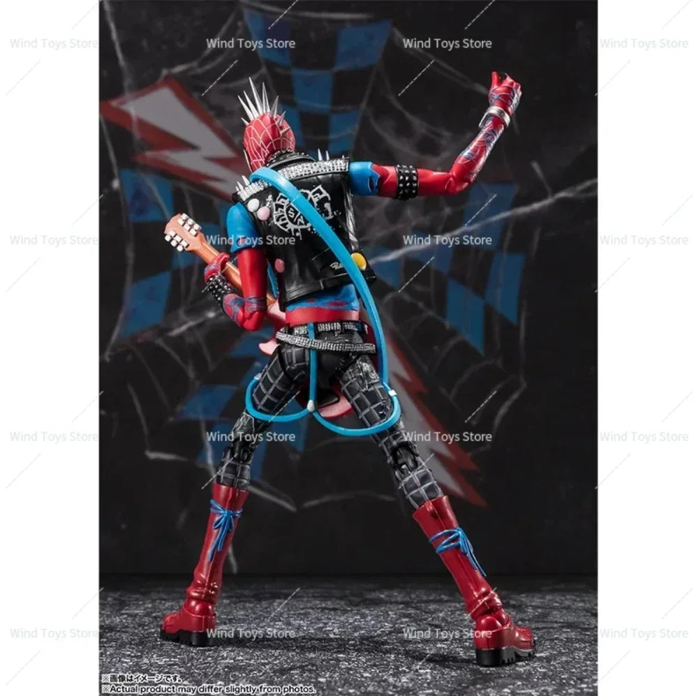 100% Original Bandai SH Figuarts Shf Spider Punk Man Action figure Across The Spider Verse Genuine In Stock Anime Figura Toys