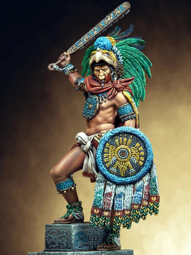 New Unassembled 1/24 75mm ancient Montezuma man Knight 75mm Resin Kit DIY figure Unpainted resin model