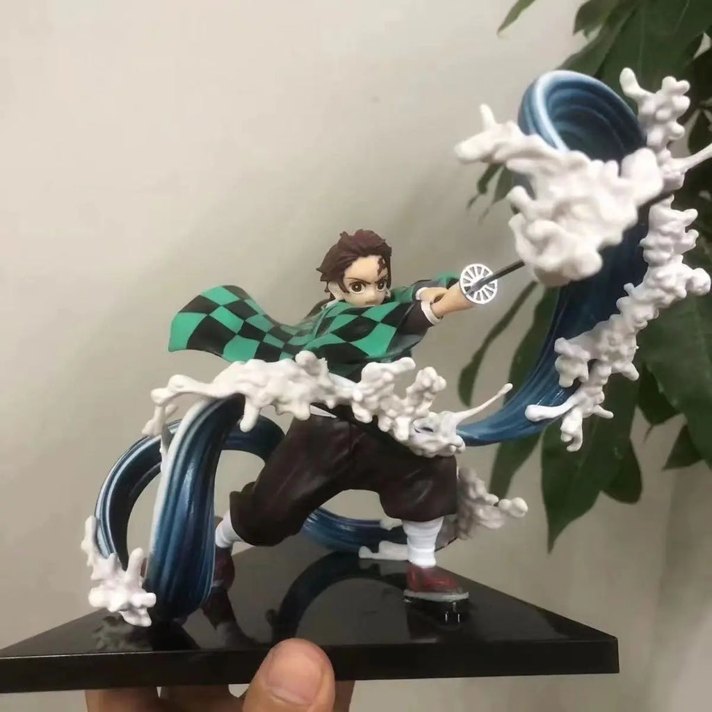 22cm Anime Demon Slayer Figure Kimetsu No Yaiba Tanjiro Kamado Hinokami Kagura Action Figure Figurine Toys Model Boys Gift