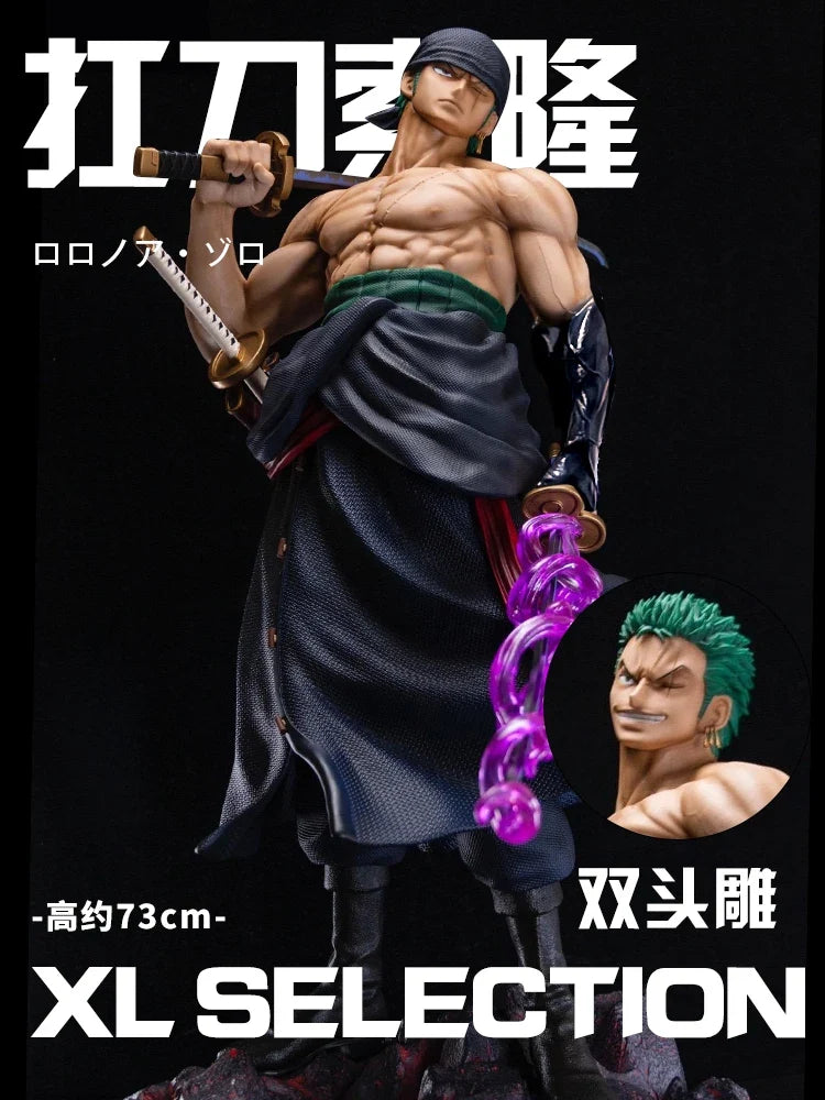 In Stock One Piece 73cm Roronoa Zoro&70cm Goose Step Luffy&70cm Dream Ace Super Large Figure Popular Anime Characters Fan Gift