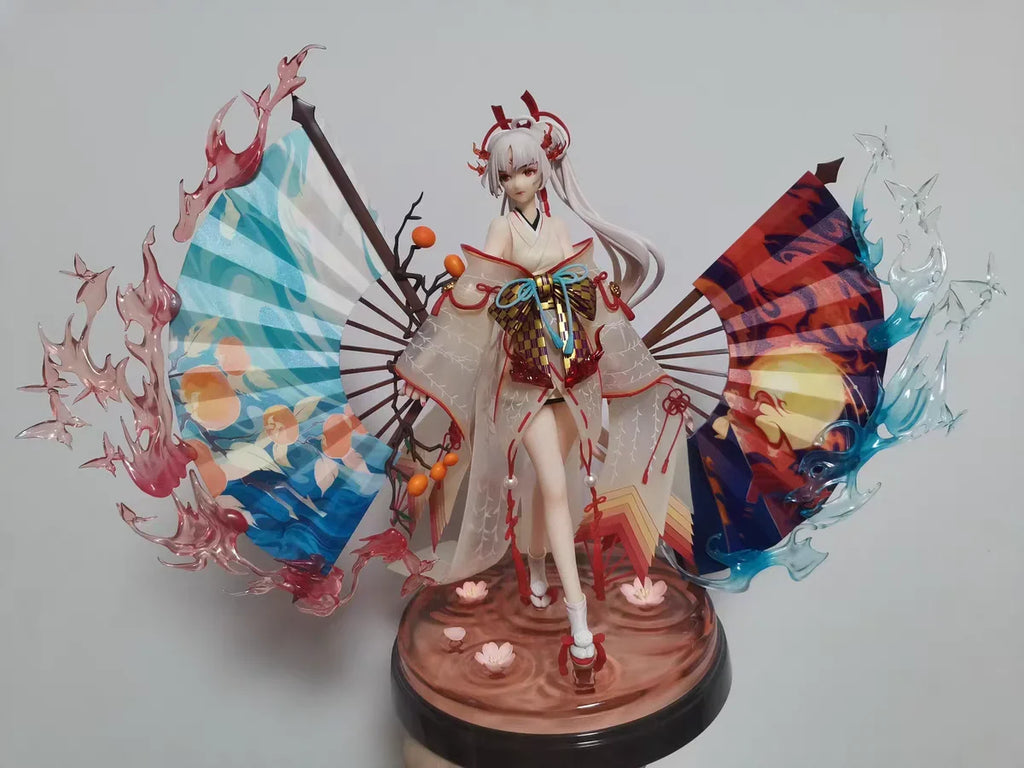 30cm Genuine Original Wings Inc Onmyoji Shiranui Night Fire Leaving Song Anime Figure 1/7 Collect Model Desktop Decoration Gift