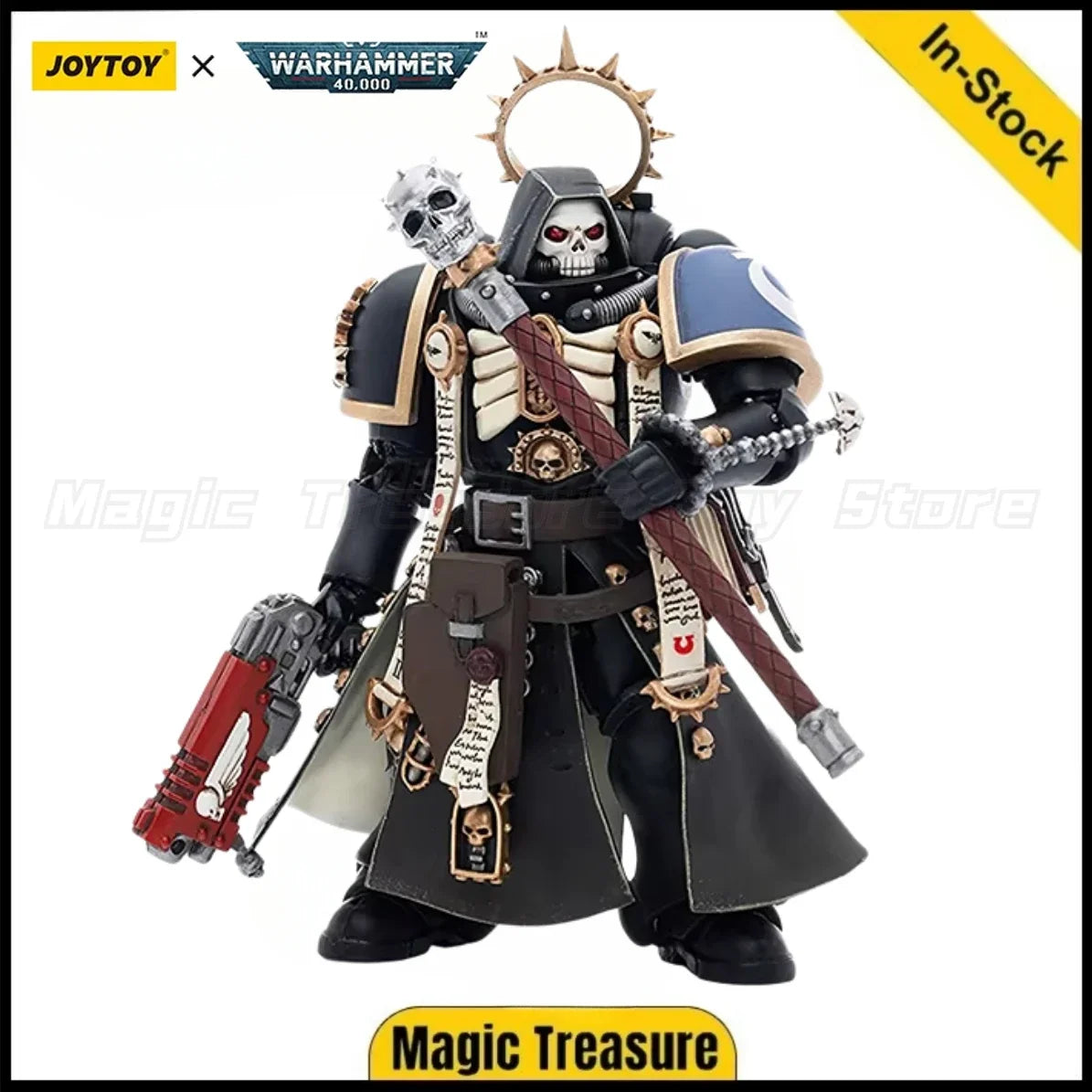 【In stock】JOYTOY 1/18 Action Figure Warhammer 40K Ultramarines Primaris Chaplain Brother Varus Model Toy Gift