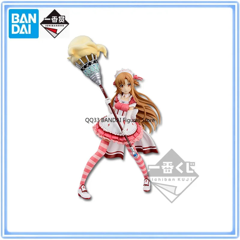 BANDAI Ichiban Kuji Sword Art Online Yuuki Asuna Maid Ver.Figure Prize Action Figure Model Desktop Decoration