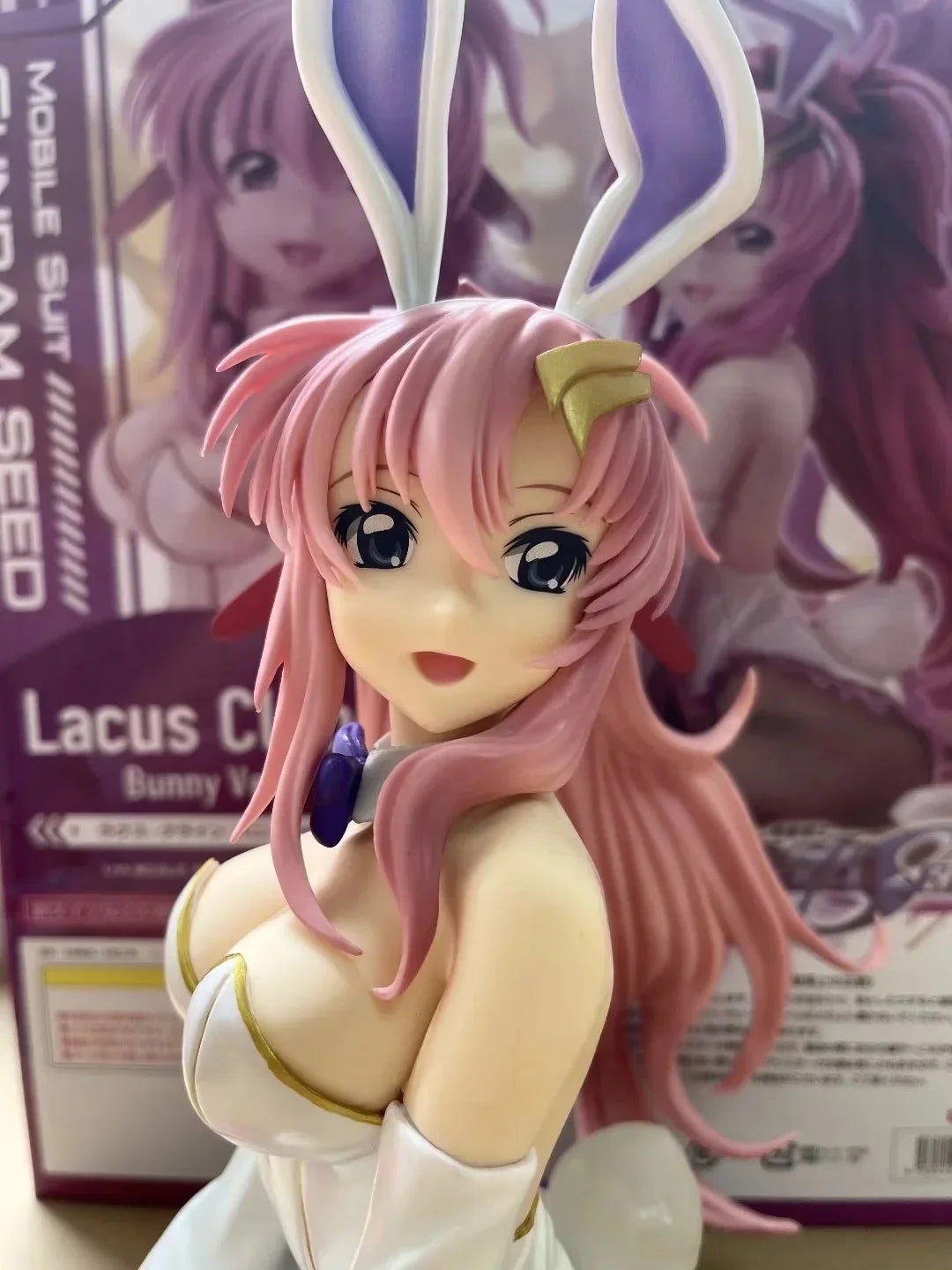 29cm Freeing Mobile Suit Lacus Clyne Bunny Girl B-Style Scale Anime Beautiful Girl Statue Pvc Action Figure Model Toy Doll Gift