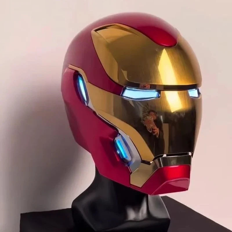 Autoking 1/1 Iron Man Mk50 Helmet With Special Charge Base Remote & Voice Control Customizable Display Stand For Action Figures