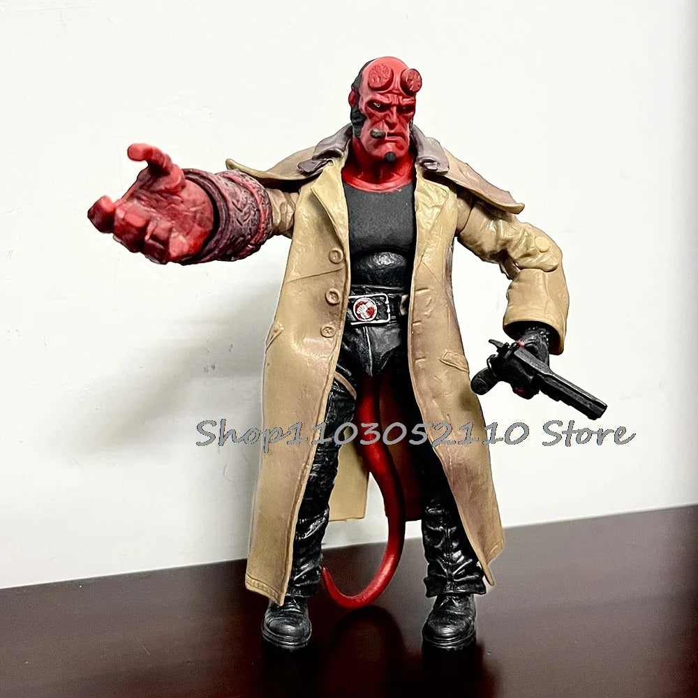 Hellboy Figure Anime Trenchcoat Variant Hellboy Samaritan  PVC Figure Model Toy Doll Christmas Gift