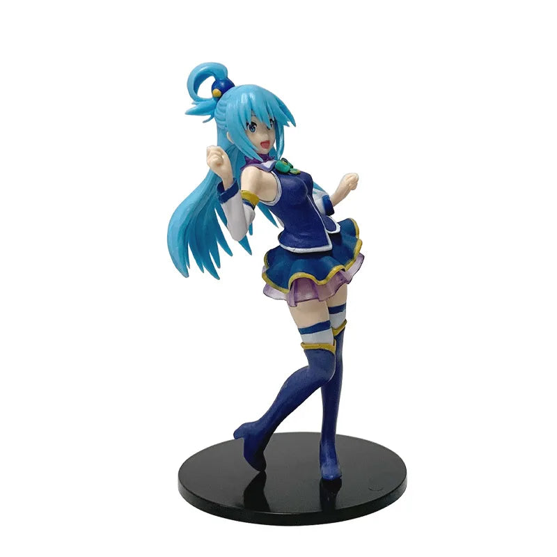 God's Blessing on This Wonderful World Season 17-18cm Megumin Aqua Figure Anime Swimsuit Beautiful Girls Model Ornaments Gifts