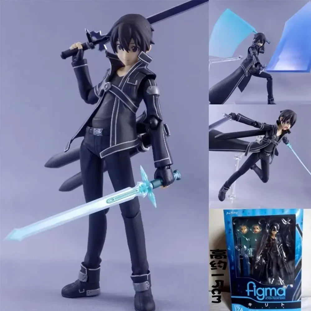 15CM Anime Sword Art Online Figure #174 Kirito Standing Anime Model Toy Gift Collection Decorative Ornament PVC