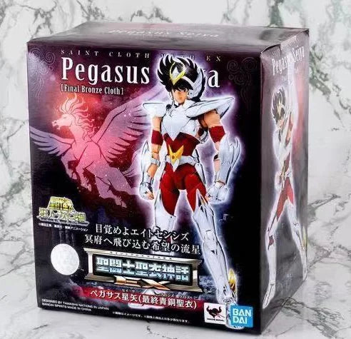 Original Bandai Saint Seiya Myth Ex Final Bronze Cloth Pegasus Seiya Metal Armor Action Figure Model Collection Toys Gifts 17cm