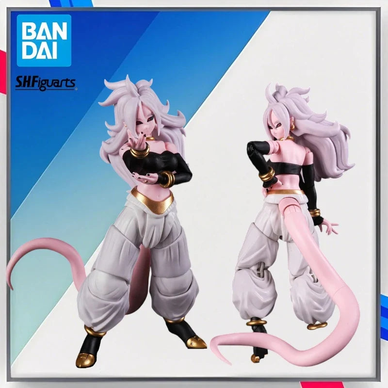Bandai 100% Original, S.H. Figuarts SHF Dragon Ball Z, Anime Action Figures, Toys Model, Android 21, Gril Buu Boo, in Stock