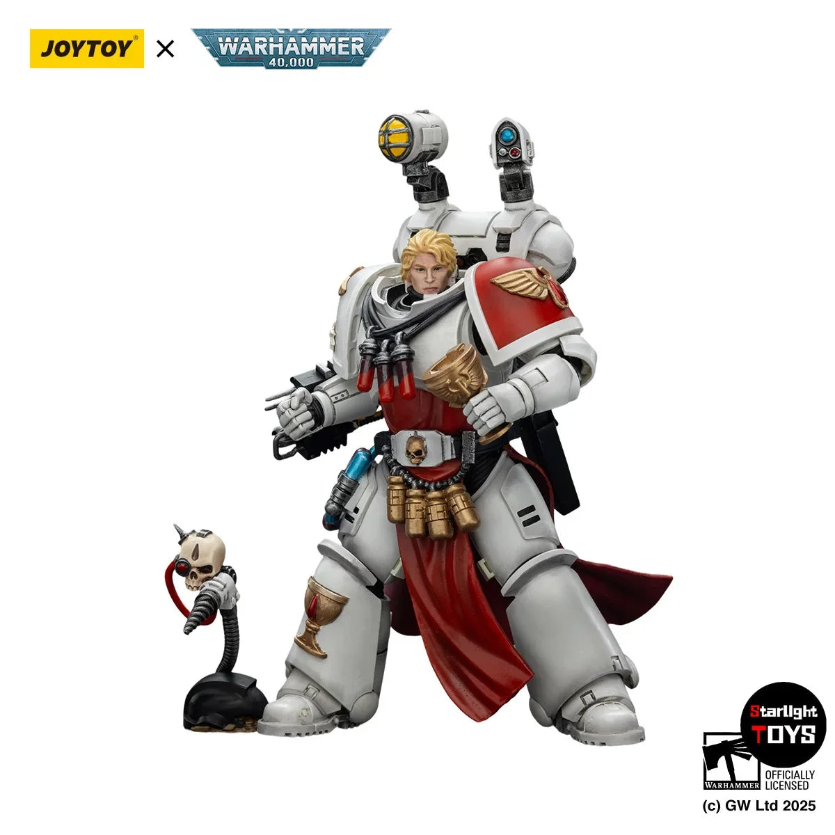 JOYTOY 1/18 Action Figure Warhammer 40K Blood Angels Sanguinary Priest with Heavy Bolt Pistol Chainsword Narthecium