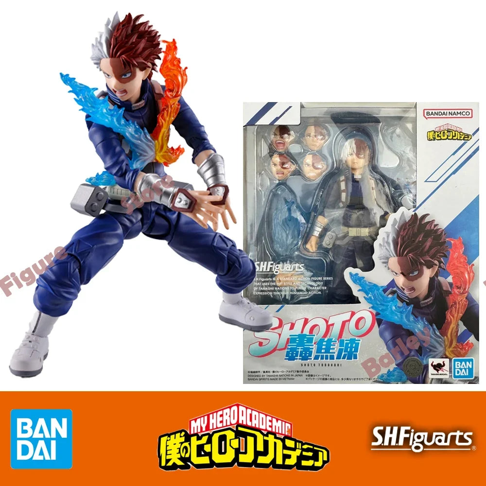 Original Genuine BANDAI S.H.Figuarts SHF My Hero Academia Shoto Todoroki Action Figure Anime Figure Boxed Collectible Model Toys