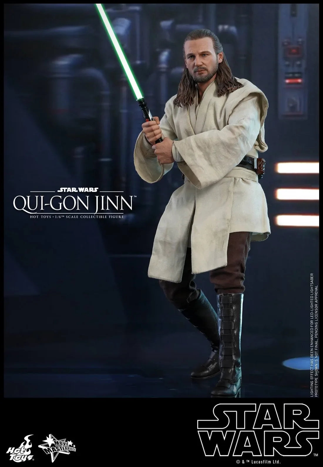 In Stock HotToys MMS525 Star Wars Qui Gon Jinn 1/6 Soldier Doll Anime Action Figure Toy Gift Model Collection Hobbies