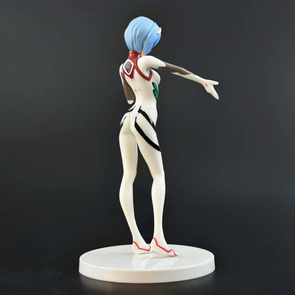 20CM Anime EVA Ayanami Rei Figure Short Hair Battle Suit Dress Up Model Toy Gift Collection Action Figure PVC Gift Boxed