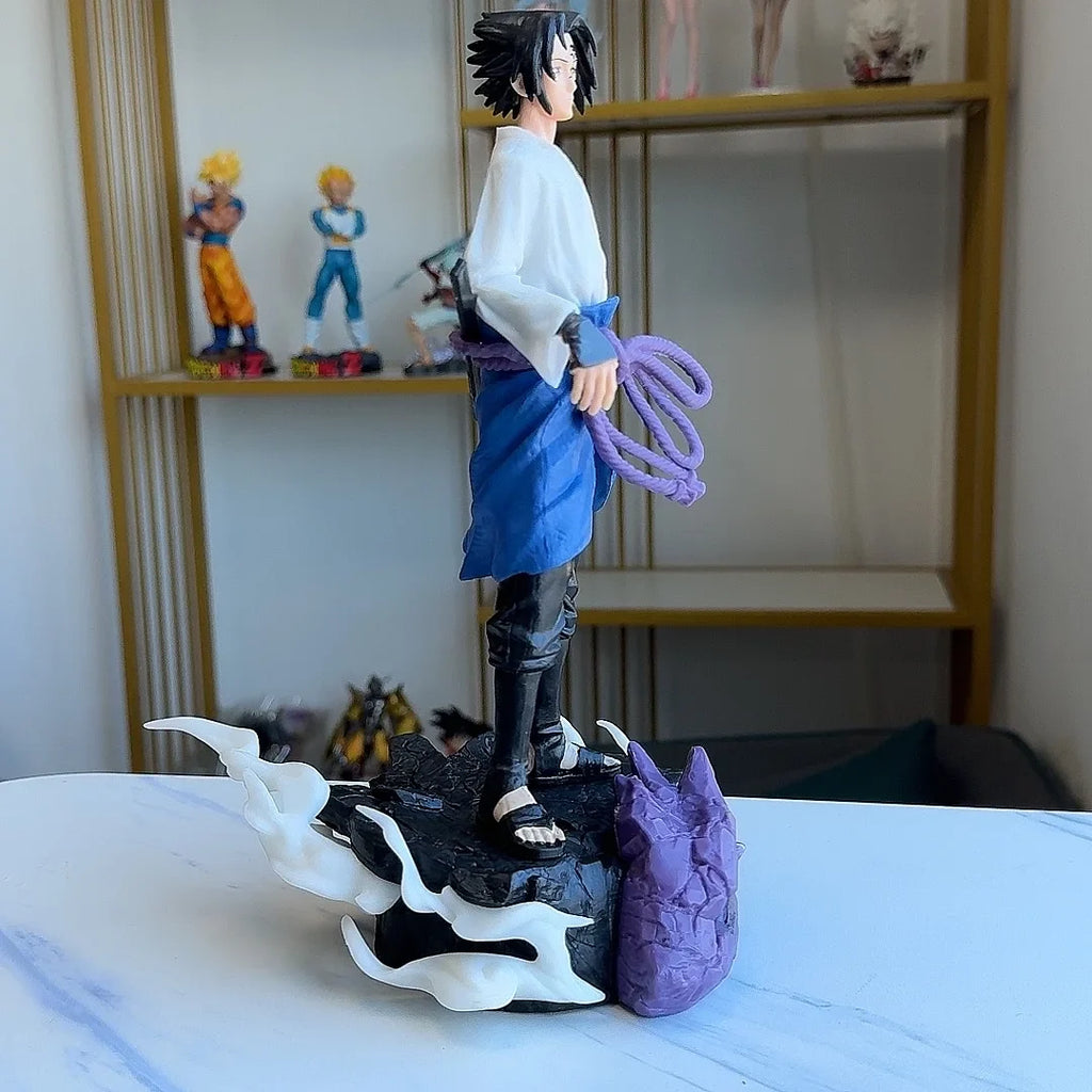 27.5CM Naruto Uchiha Sasuke Curse  Action Figures Cartoon Anime GK PVC Model Doll Collectible Statue Boy Toys For Children Gift