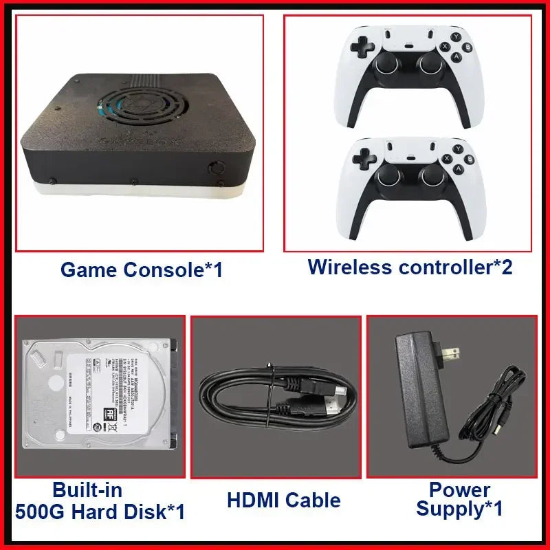 New Super Game Console X3 500G HDD 70000+Games I3-3110M For Wii PS2 N64 PSP GameCube N64 Plug and Play on TV Wireless handle