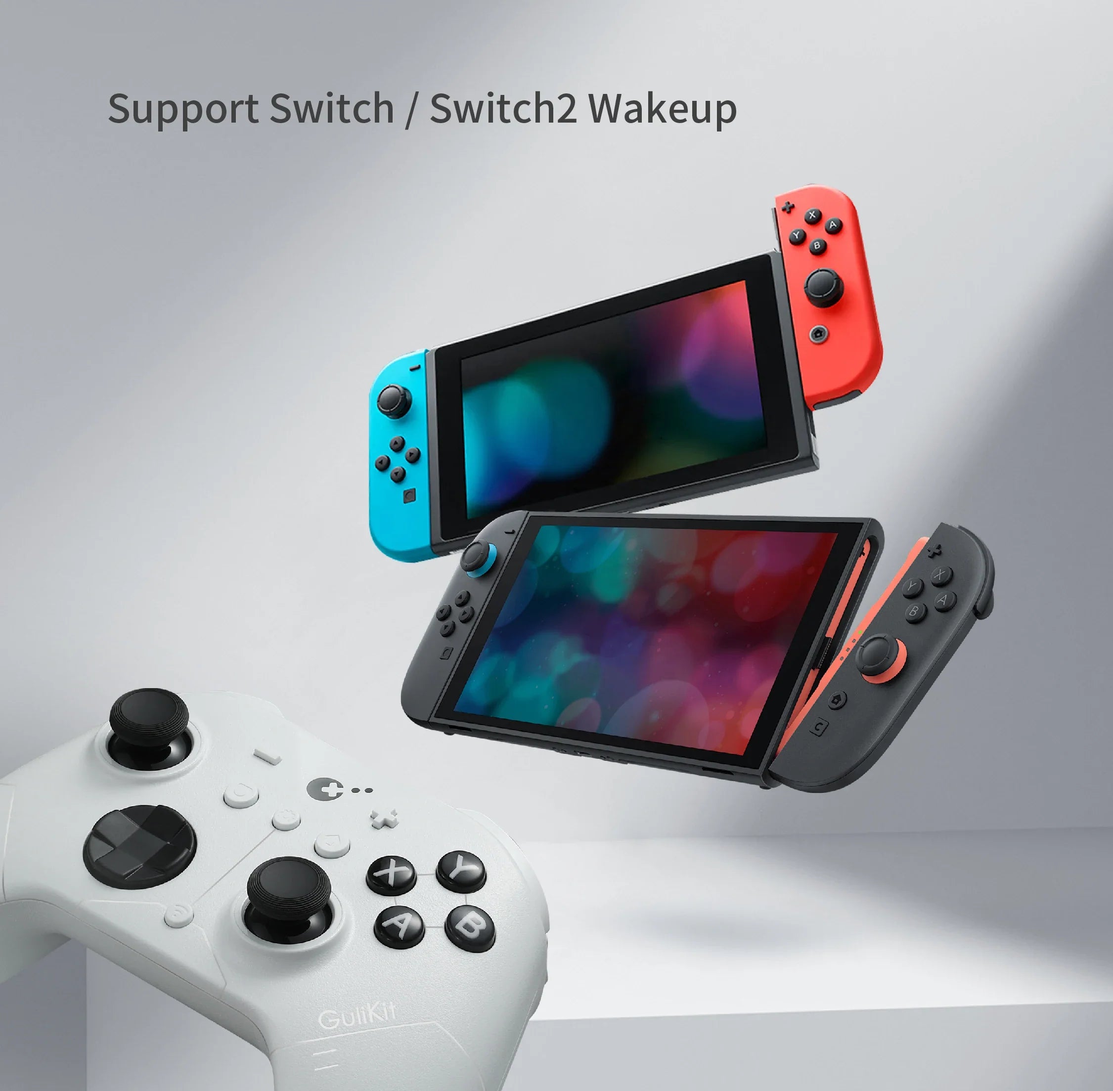 GuliKit ES Pro E-sports Controller for Nintendo Switch 1/2 Wireless Gamepad with TMR Joystick for PC Windows Android iOS macOS