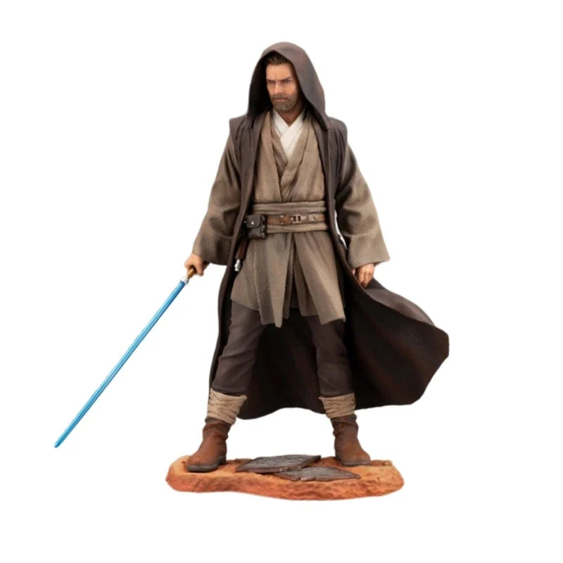 In Stock KOTOBUKIYA Original Star Wars SW201 ARTFX Obi-Wan Kenobi Anime Action Figure 27cm Collectible Model For Boys Girls
