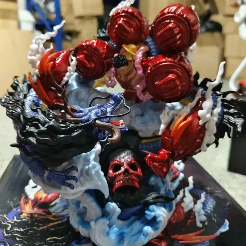 New Gk And The Kingdom Fight Four Levels Luffy Vs Kaido Action Figure Statue Scene Collection Model Toy Ornament  Model Toy