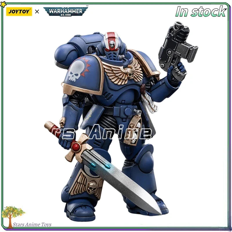 JOYTOY 1/18 Action Figure Warhammer 40k Ultramarines Heroes of The Chapter Primaris Lieutenant Erastus Model Collection Toys