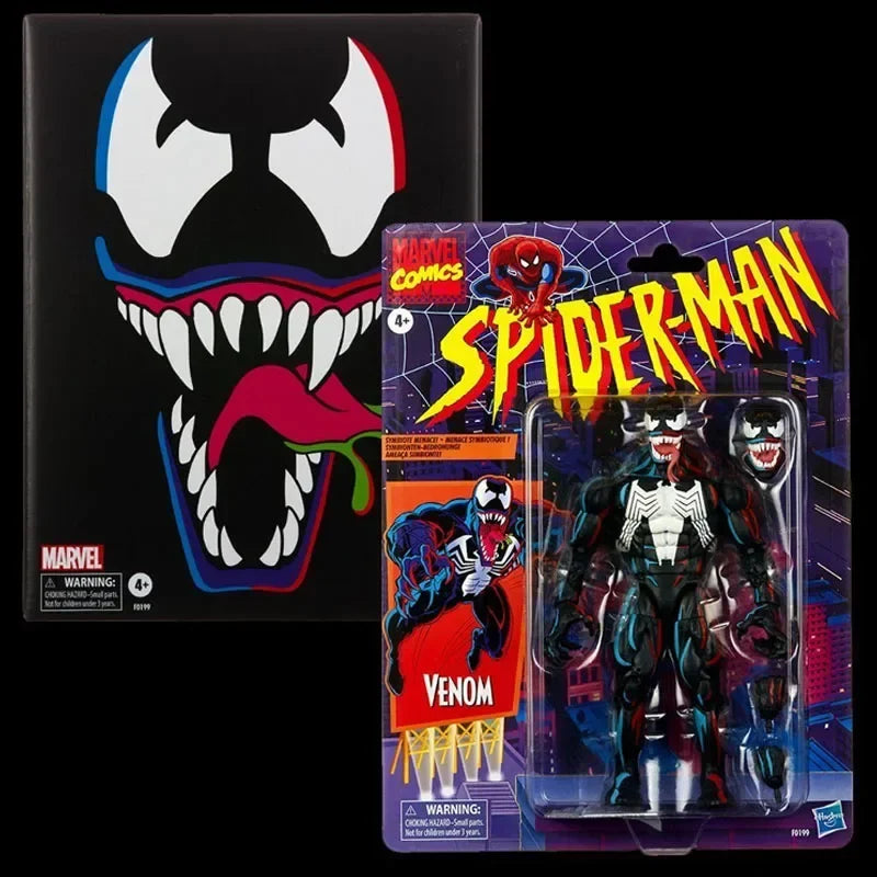 Hasbro Original Series Marvel Legends Spider-Man animation Retro packaging Venom Anime Action Figure Model Toy Children Toy