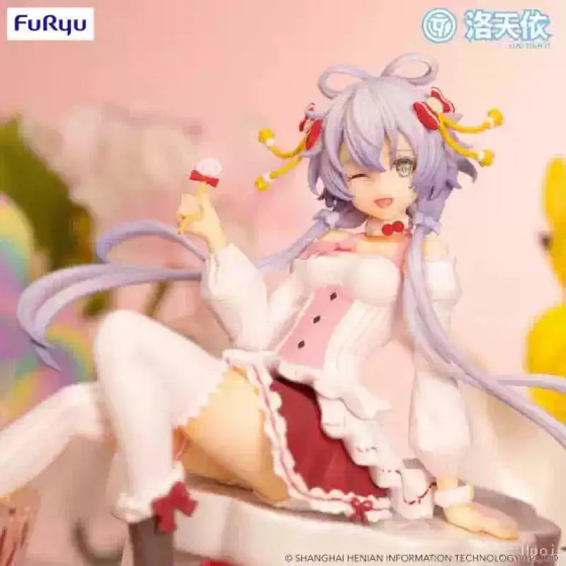 16cm Genuine FuRyu Luo Tianyi Candy lollipop Noodle Stopper Anime Action Figure Model Toys Gift for Birthday