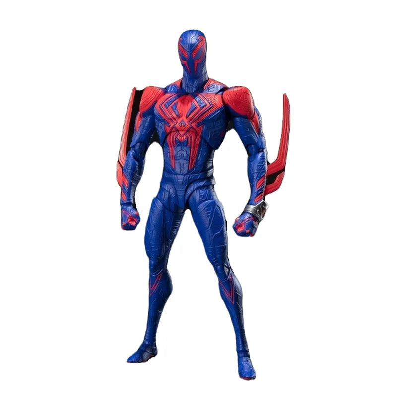 SHF Spider-Man 2099 Miguel O'Hara With Two Realistic Head Sculptures Universal Movie Action Figure Collectible Toy