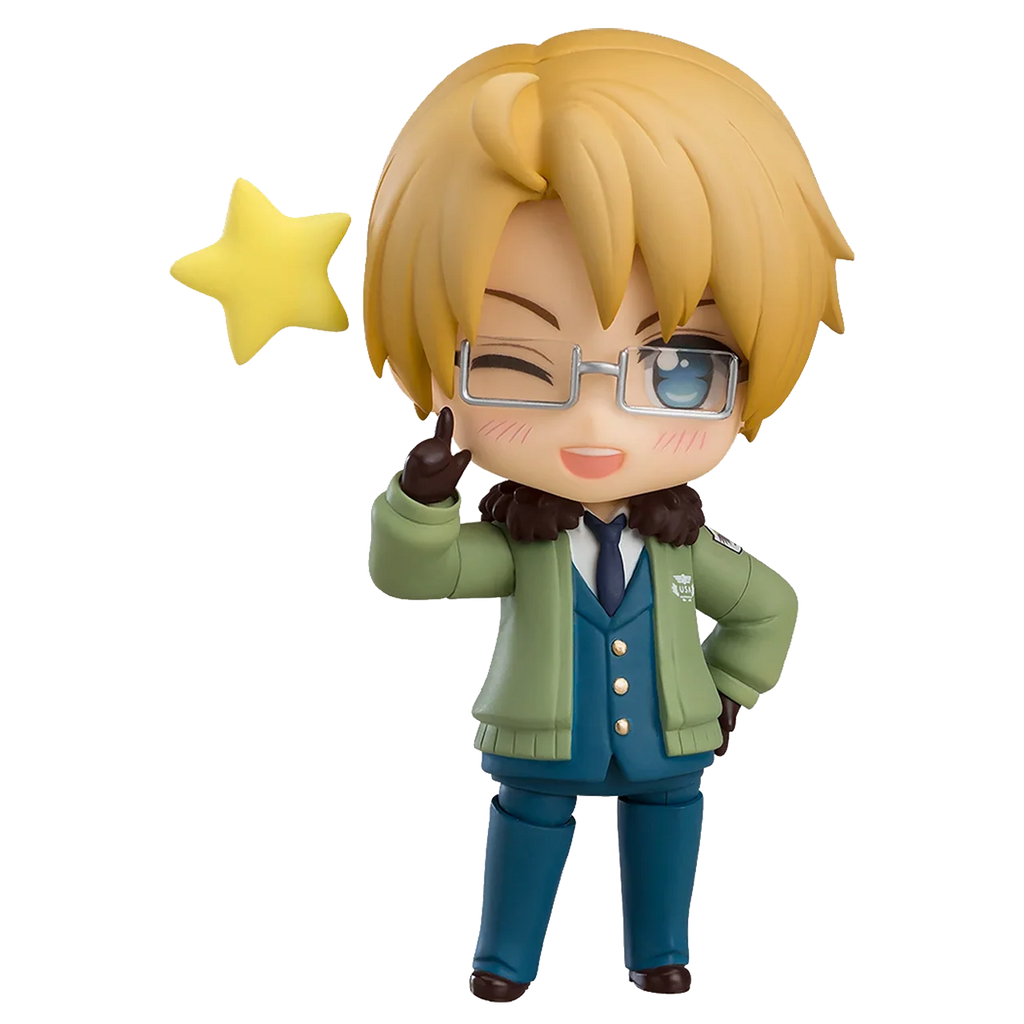 100% Original: Anime Axis Powers Hetalia Alfred FJones Q version 10cm PVC Action Figure Anime Figure Model Toys Doll Gift