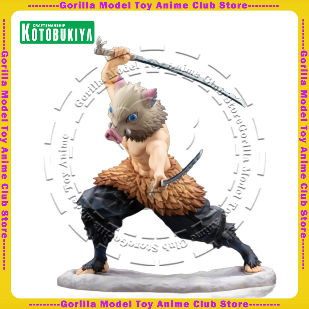 In Stock Original Genuine KOTOBUKIYA ARTFX J Demon Slayer Kimetsu no Yaiba Hashibira Inosuke 180mm Anime Statue Collection Toy