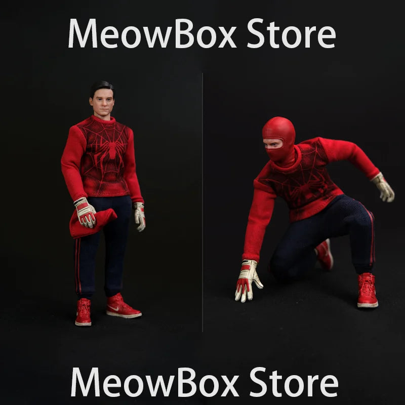 RemadCustom 1/12 Tobey Maguire Spider Print Cloth Wrestler Action Figure Combat Mask Head Replacement 6" Male Soldier Toys
