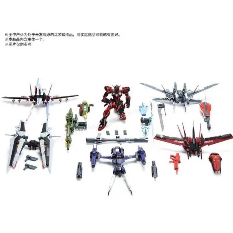 Genuine Bandai Gundam Model Kit Anime Figure MG 1/100 Aile Strike RM Full Pack Set Gunpla Anime Action Figure Toys for Children