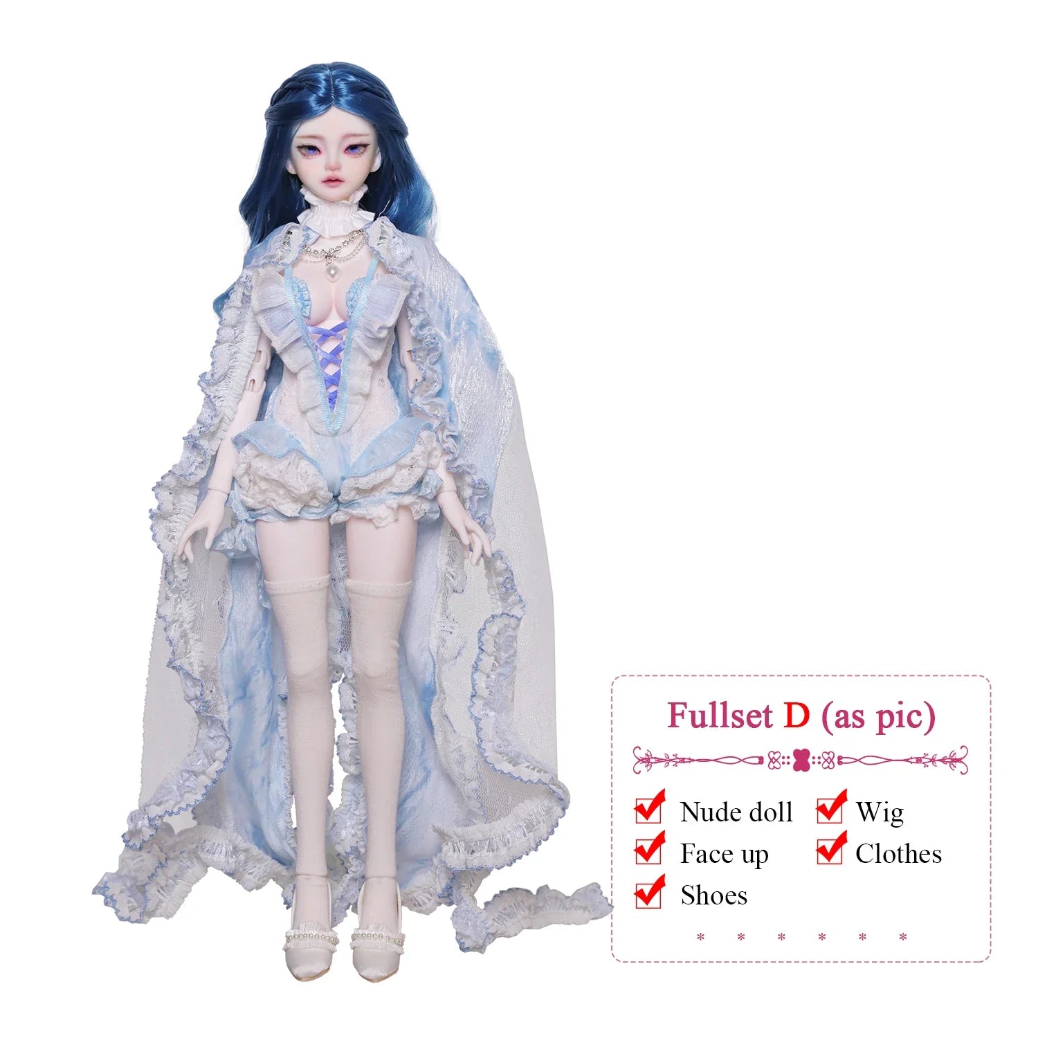 JOYBJD 1/4 Freya FullSet D Bjd Doll Ocean Fantasy Jellyfish Elf Artistic Photo Resin Figure Ball-jointed Doll Collectible