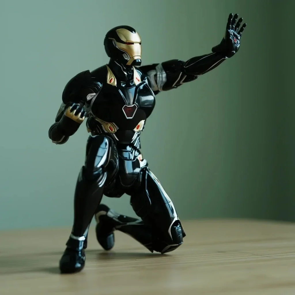 2024 New Stock Three Zero 3a Dlx Iron Man Mark 50 Black Gold Edition Collectible Action Figure Birthday Gift