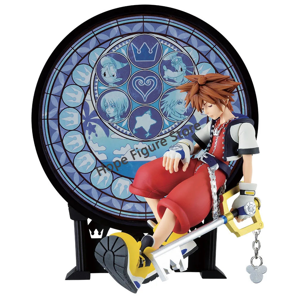 In Stock Original BANDAI Ichiban Kuji Kingdom Hearts Linking Hearts Roxas Sora Figure Anime Model Genuine Boxed Toy