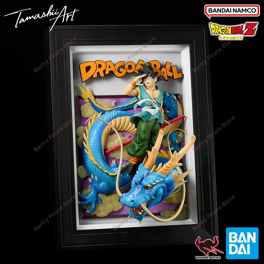 In Stock Original BANDAI Tamashii Art DRAGON BALL SON GOKU & DRAGON Anime Figure Action Figurine Boxed Model Toys Holiday Gifts