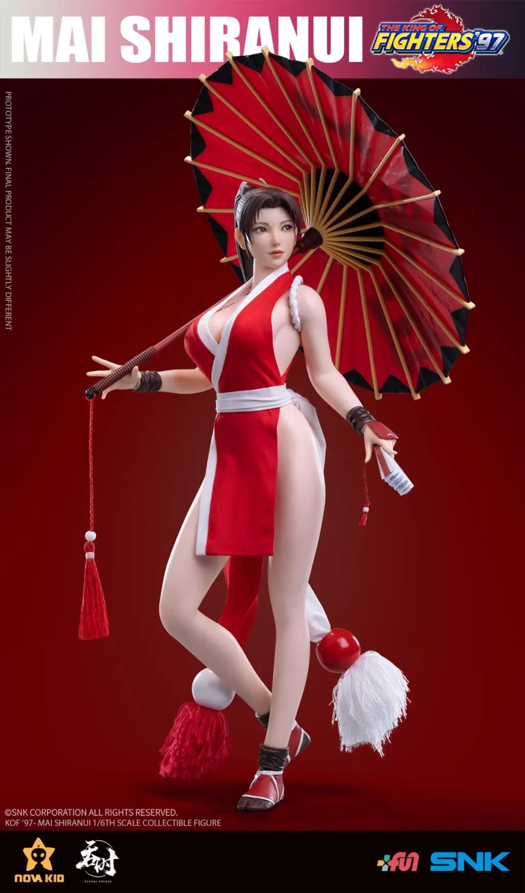 [IN STOCK] SNK Copyrighted Authorization King of Fighters 97 Mai Shiranui TS-XZZ-002 Action Figure Toy With Box