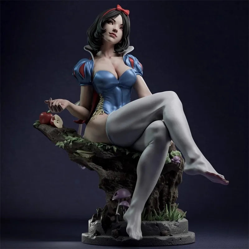 Unpainted White Model Statue Princ Snow White Action Figure Collectible GK Soldier RW29 Cusizable Static Display