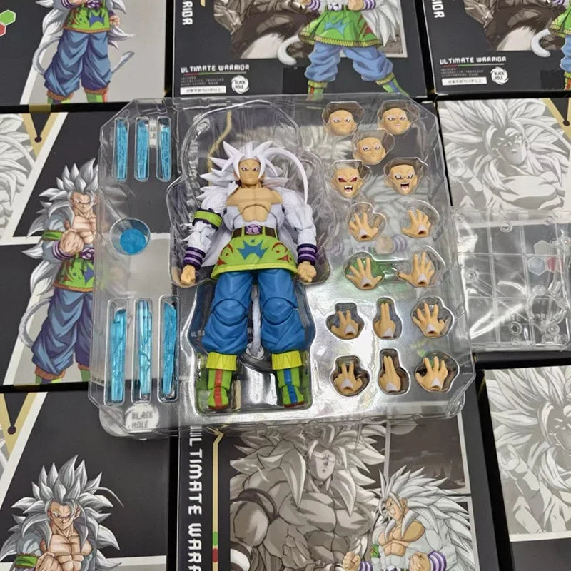 Black Hole Toys Dragon Ball Anime SHF Super Saiyan 5 Ssj5 Son Goku Son Gohan White Hair Son Goku Action Figure Collection Model