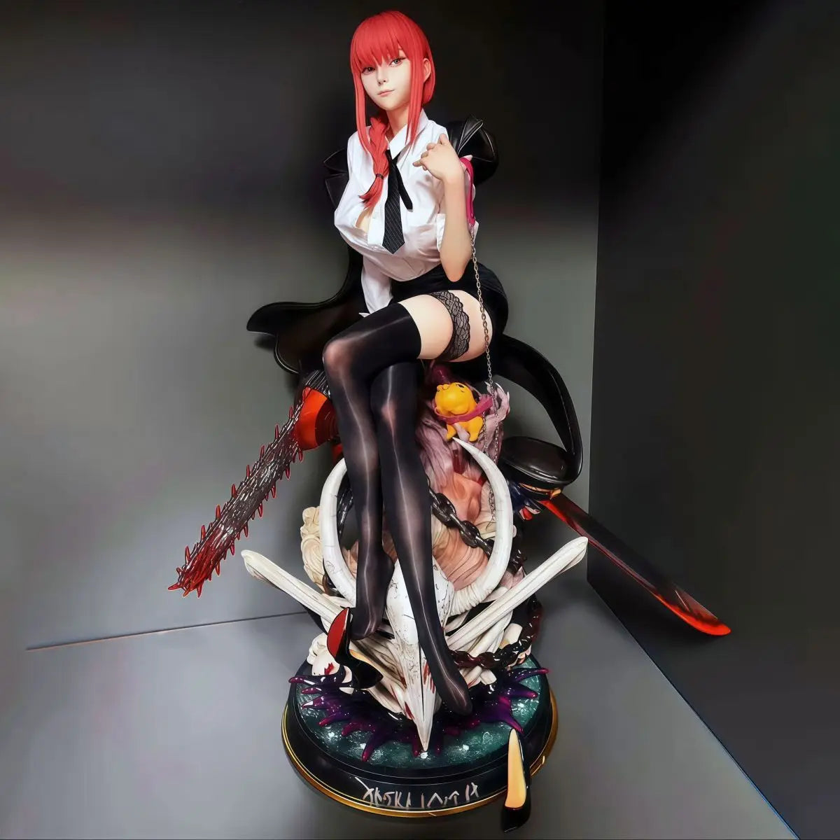 47cm Chainsaw Man Figure Makima Anime Figures JK Models Statue Boys Collection Desk Ornament Doll Toys ﻿Kids Birthday Gifts