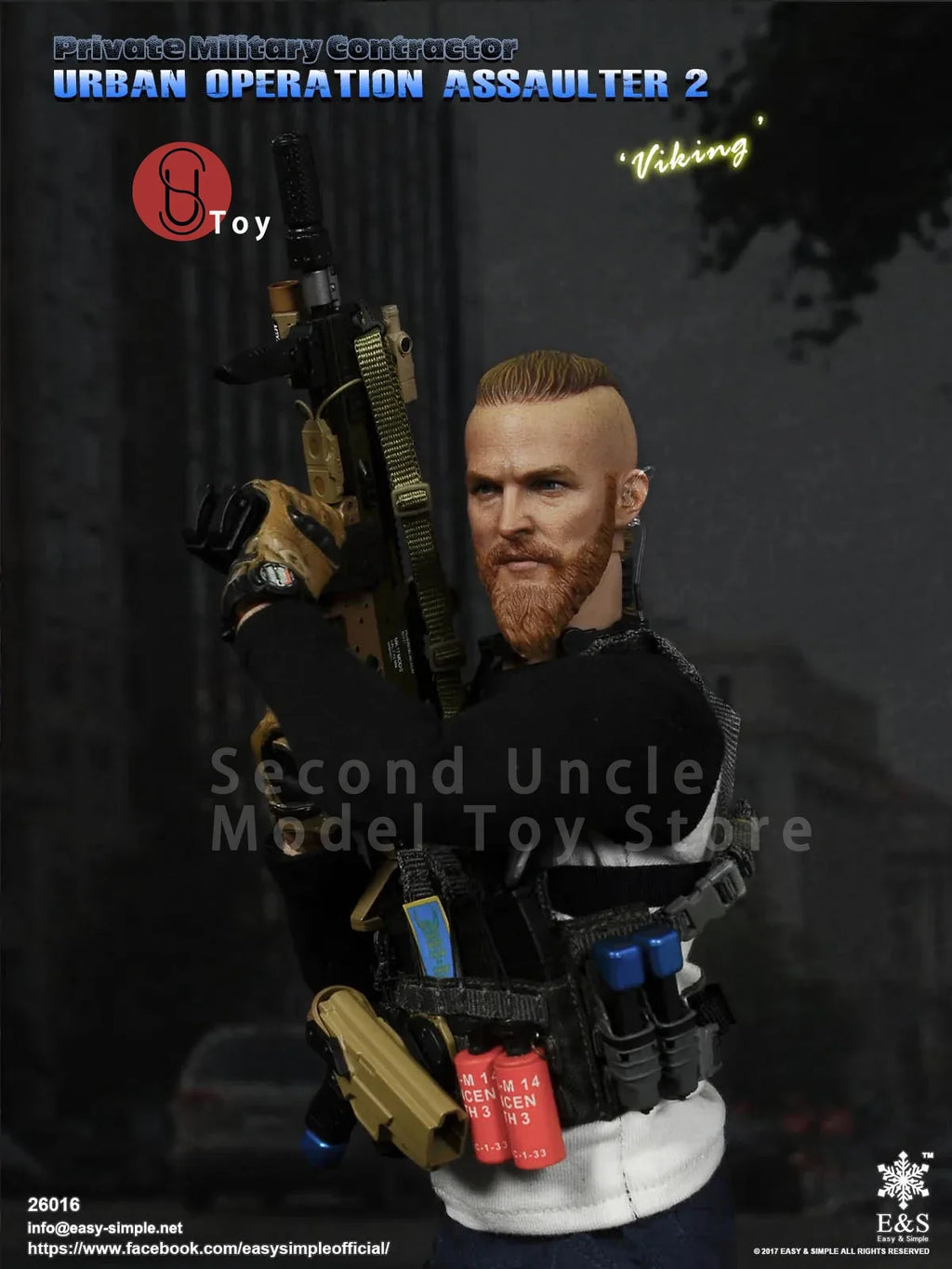Easy&Simple ES 26016 1/6 PMC Urban Operation Assaulter 2 Viking Private Military Contractor Male Soldier Action Figure Model Toy