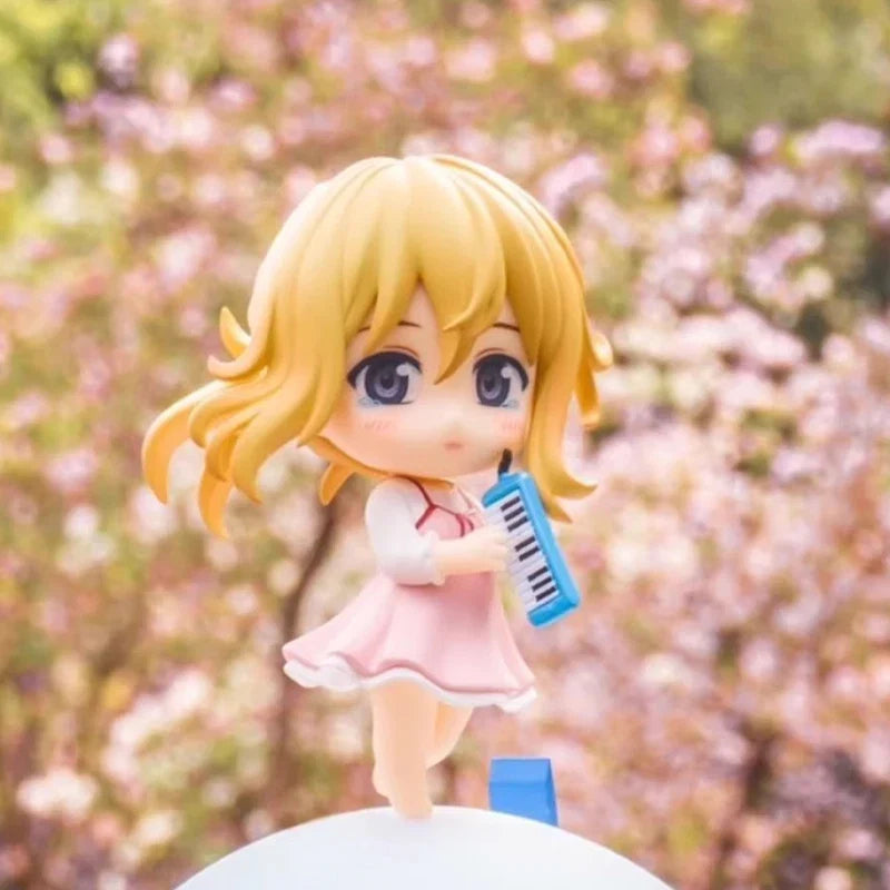 In Stock Genuine《Your Lie In April》Qset Arima Kousei Miyazono Kaori Q-Version Model Figures Toys Collectible Ornaments Gifts