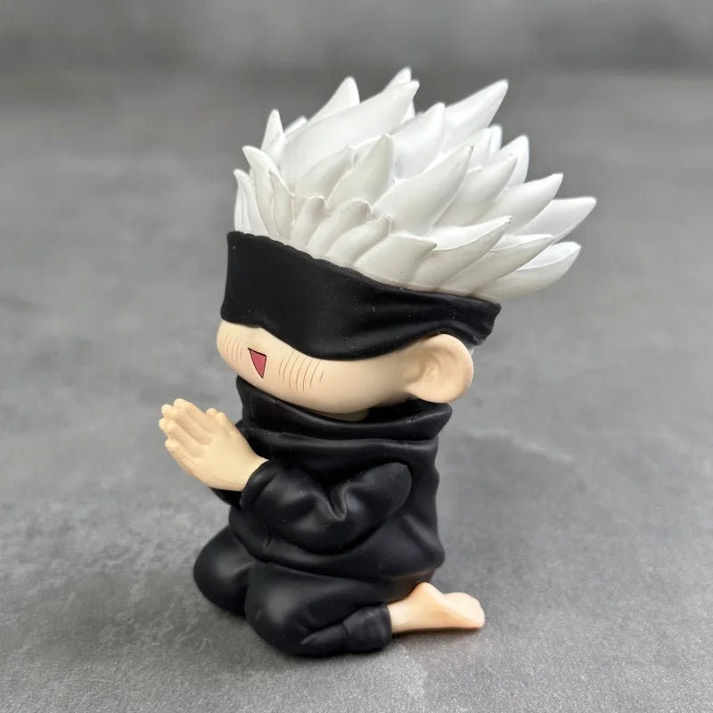 Bandai Q Version Spell Sitting Posture Please Understand The Tiger Cane Wild Rose Fu Heihui Car Mounted Figurine Anime Model